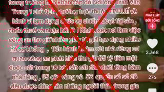 Huế bác tin Công an bắt giữ Chủ tịch phường nhận hối lộ với số tiền 'khủng'
