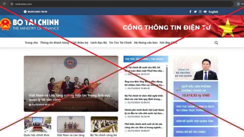 Bộ Tài chính cảnh báo việc lợi dụng Cổng thông tin điện tử của Bộ để lừa đảo