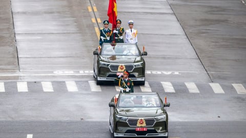 Xe điện Việt xuất hiện trong buổi diễu binh, diễu hành ngày 2/9