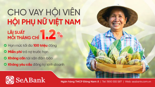 SeABank dành 300 tỷ đồng cho phụ nữ vay tín chấp lãi suất ưu đãi