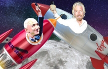 Cuộc đối đầu của giới siêu giàu: Tỷ phú Richard Branson muốn vượt mặt Jeff Bezos trong cuộc đua không gian