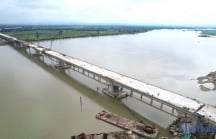 Hợp long cầu 1.370 tỷ dài nhất cao tốc Bắc - Nam qua Nghệ An và Hà Tĩnh