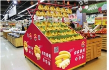 Chuối của bầu Đức bày bán trong các siêu thị lớn ở Trung Quốc
