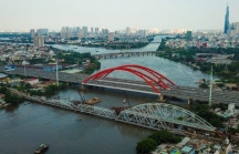 Cầu đường sắt mới ở Sài Gòn sắp hoàn thành