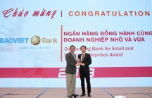 BAOVIET Bank nhận giải thưởng 'Ngân hàng đồng hành cùng Doanh nghiệp nhỏ và vừa'