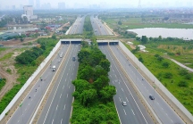 Hà Nội phân luồng lại giao thông trên đại lộ Thăng Long để sửa chữa lại mặt đường