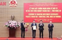 Nghệ An trao giấy chứng nhận đăng ký đầu tư dự án 750 tỷ đồng cho Hoàng Thịnh Đạt