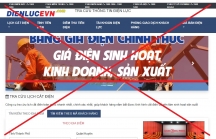 Cảnh báo tình trạng trang web giả mạo thương hiệu EVN