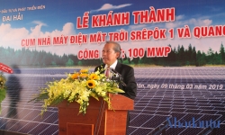 Phó Thủ tướng Thường trực Chính phủ Trương Hòa Bình dự lễ khánh thành cụm Nhà máy Điện mặt trời tại Đắk Lắk