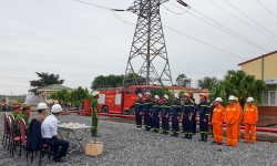 4 trạm biến áp 220kV tại Nghệ An tổ chức diễn tập phương án chữa cháy và cứu nạn, cứu hộ
