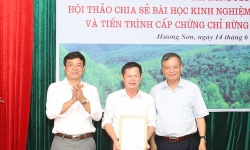 Nhóm hộ gia đình đầu tiên của Hà Tĩnh được công nhận quản lý rừng tiêu chuẩn FSC