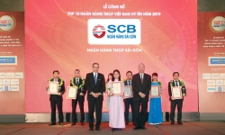 SCB vinh dự nhận danh hiệu 'Top 10 ngân hàng thương mại cổ phần tư nhân uy  tín năm 2019'