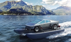 Xe bán tải Tesla Cybertruck sẽ có thể di chuyển trên mặt nước như thuyền