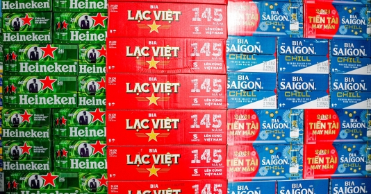 bảng hiệu bia Sài Gòn