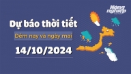 Dự báo thời tiết ngày mai 14/10/2024 mới nhất