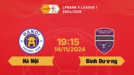 FPT Play Trực tiếp bóng đá Hà Nội FC vs Bình Dương, 19h15 hôm nay 14/11/2024