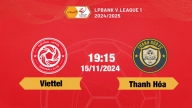 VTV5, FPT Play trực tiếp bóng đá Viettel vs Thanh Hóa, 19h15 hôm nay 15/11/2024