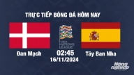 Trực tiếp Đan Mạch vs Tây Ban Nha, UEFA Nations League 2024/25, 2h45 ngày 16/11/2024