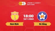 VTV5, FPT Play trực tiếp bóng đá Nam Định vs Đà Nẵng, 18h00 hôm nay 16/11/2024