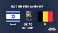 Trực tiếp Israel vs Bỉ, UEFA Nations League 2024/25, 2h45 ngày 18/11/2024