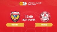 FPT Play Trực tiếp bóng đá Hà Tĩnh vs TPHCM, 17h00 hôm nay 20/11/2024