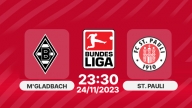 Nhận định, Trực tiếp M.Gladbach vs St. Pauli, Bundesliga, 23h30 hôm nay 24/11