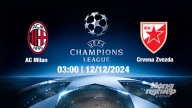 Nhận định, trực tiếp AC Milan vs Crvena Zvezda, Cúp C1 Châu Âu, 03h00 ngày 12/12/2024