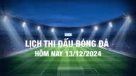 Lịch thi đấu bóng đá hôm nay 13/12/2024 và rạng sáng 14/12/2024