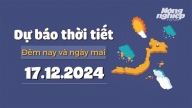 Dự báo thời tiết ngày mai 17/12/2024 mới nhất