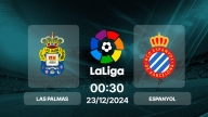 Trực tiếp bóng đá Las Palmas vs Espanyol, La Liga, 00h30 hôm nay 23/12/2024