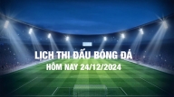 Lịch thi đấu bóng đá hôm nay 24/12/2024 và rạng sáng 25/12/2024