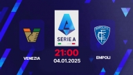 Trực tiếp bóng đá Venezia vs Empoli, Serie A, 21h00 hôm nay 4/1/2025