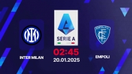 Trực tiếp bóng đá Inter Milan vs Empoli, Serie A, 02h45 hôm nay 20/1/2025