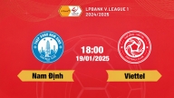 Trực tiếp bóng đá Nam Định vs Viettel, 18h00 hôm nay 19/1/2025