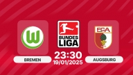 Trực tiếp bóng đá Bremen vs Augsburg, Bundesliga, 23h30 hôm nay 19/1/2025