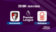 Trực tiếp bóng đá Bournemouth vs Nottingham, Ngoại hạng Anh, 22h00 hôm nay 25/1/2025