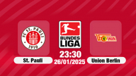 Trực tiếp bóng đá St. Pauli vs Union Berlin, Bundesliga, 23h30 hôm nay 26/1/2025