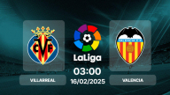 Trực tiếp bóng đá Villarreal vs Valencia, La Liga, 03h00 hôm nay 16/2/2025