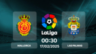 Trực tiếp bóng đá Mallorca vs Las Palmas, La Liga, 00h30 hôm nay 17/2/2025