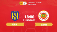 Trực tiếp bóng đá SLNA vs CAHN, 18h00 hôm nay 1/3/2025