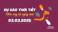 Dự báo thời tiết ngày mai 3/3/2025 mới nhất