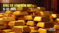 Bảng giá vàng 9999 24K 18K SJC DOJI PNJ hôm nay 15/3/2025