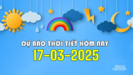 Tin thời tiết hôm nay 17/3/2025: Nhiều nơi tiếp tục có mưa