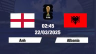 Trực tiếp bóng đá Anh vs Albania 02h45 hôm nay 22/3/2025