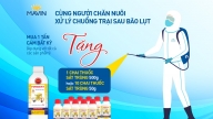 Mavin Feed hỗ trợ nông dân 5.000 chai sát khuẩn khắc phục hậu quả bão Yagi