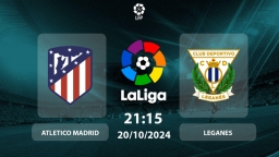 Nhận định, trực tiếp Atletico Madrid vs Leganes, La Liga, 21h15 hôm nay 20/10/2024