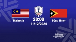 Trực tiếp bóng đá Malaysia vs Đông Timor, Asean Cup 2024, 20h00 hôm nay 11/12/2024