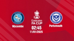 Trực tiếp bóng đá Wycombe vs Portsmouth, FA Cúp, 02h45 ngày 11/1/2025