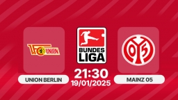 Trực tiếp bóng đá Union Berlin vs Mainz, Bundesliga, 21h30 hôm nay 19/1/2025