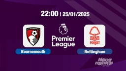 Trực tiếp bóng đá Bournemouth vs Nottingham, Ngoại hạng Anh, 22h00 hôm nay 25/1/2025